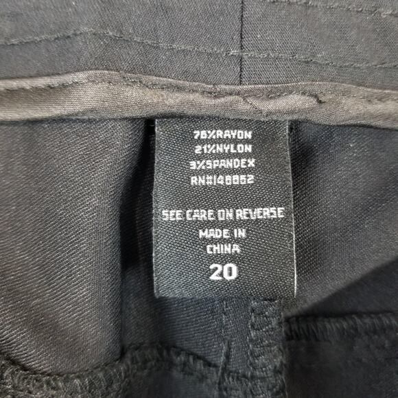 Torrid Pants Womens 20 Black Straight Leg Noir Stretch Career Office Work New - Picture 9 of 13